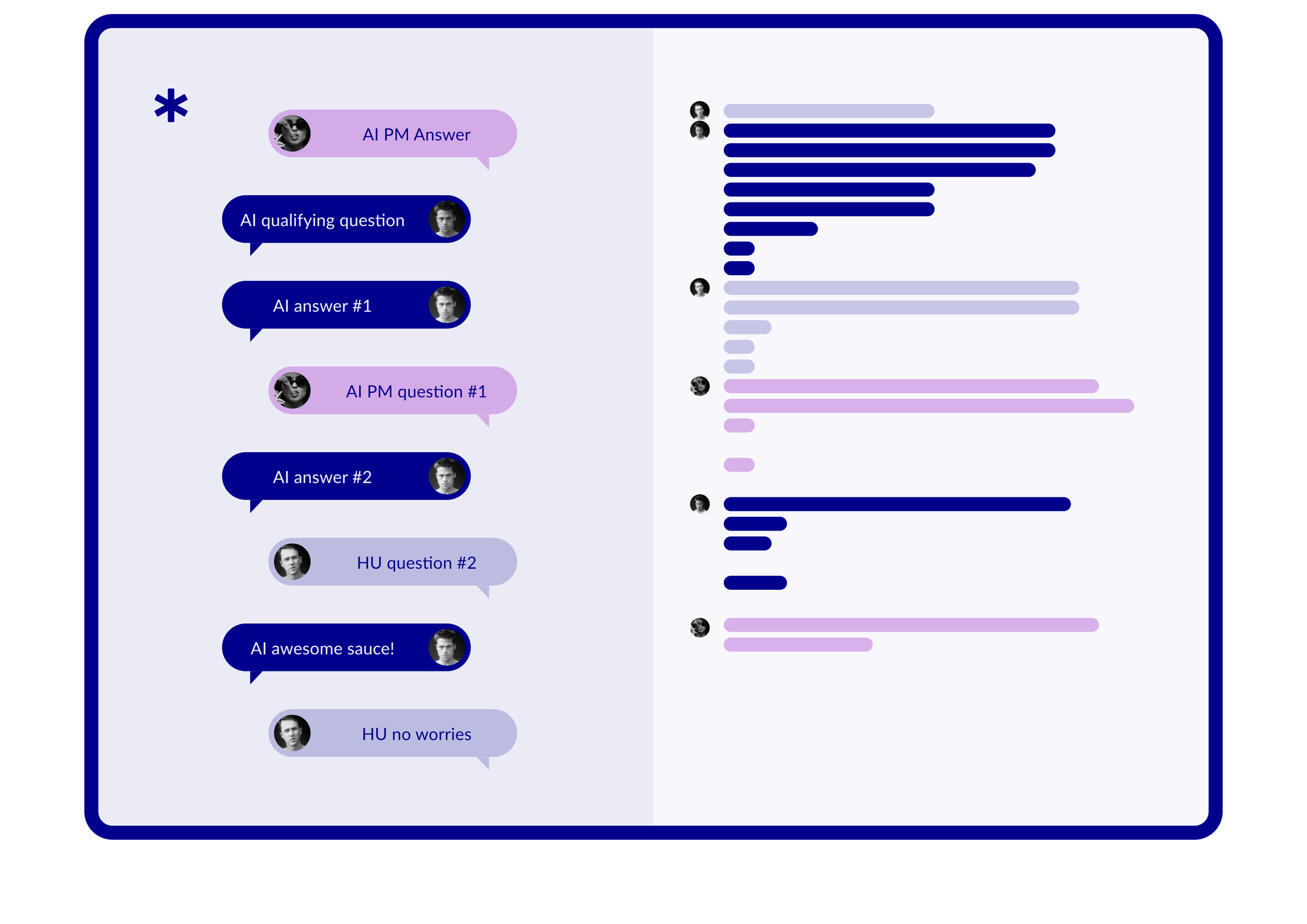Developer, AI teammate and AI project manager all talking in one thread